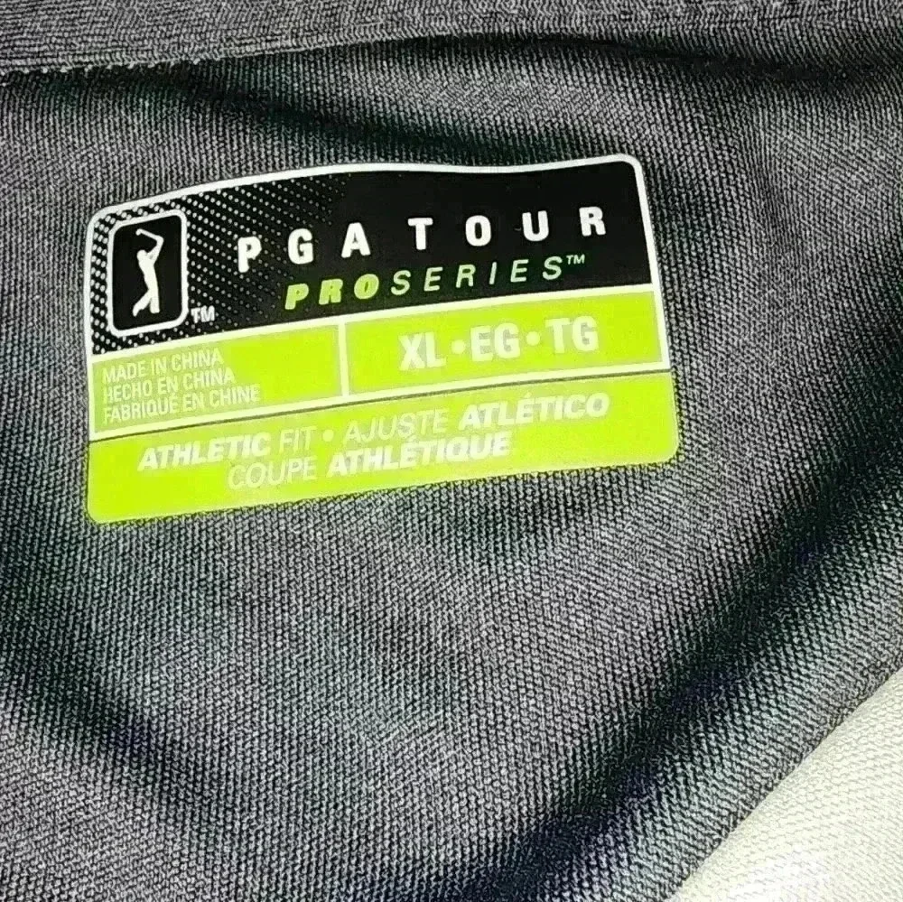 PGA Tour Golf Polo Xl Gray And Turquoise